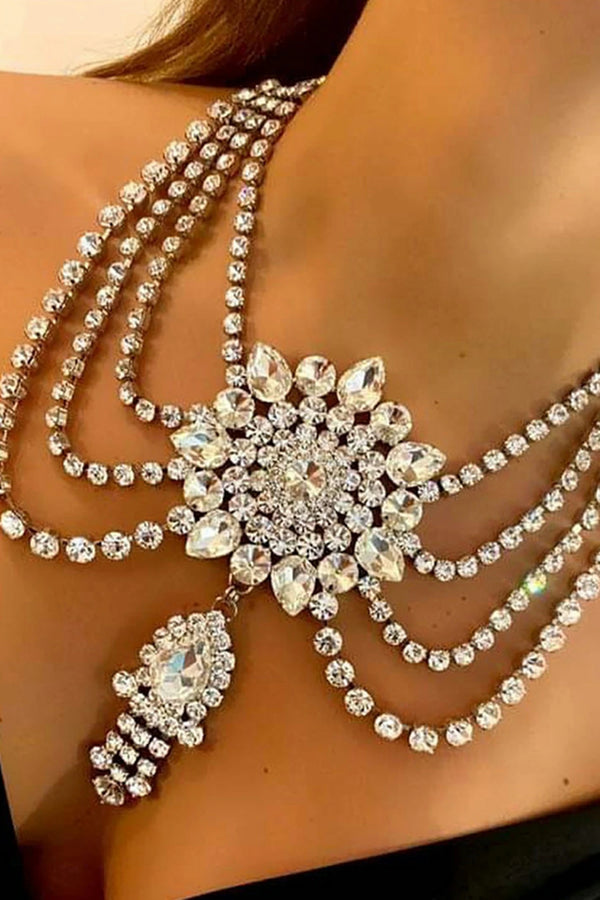 Breeann Diamond Fringe Chain Necklace
