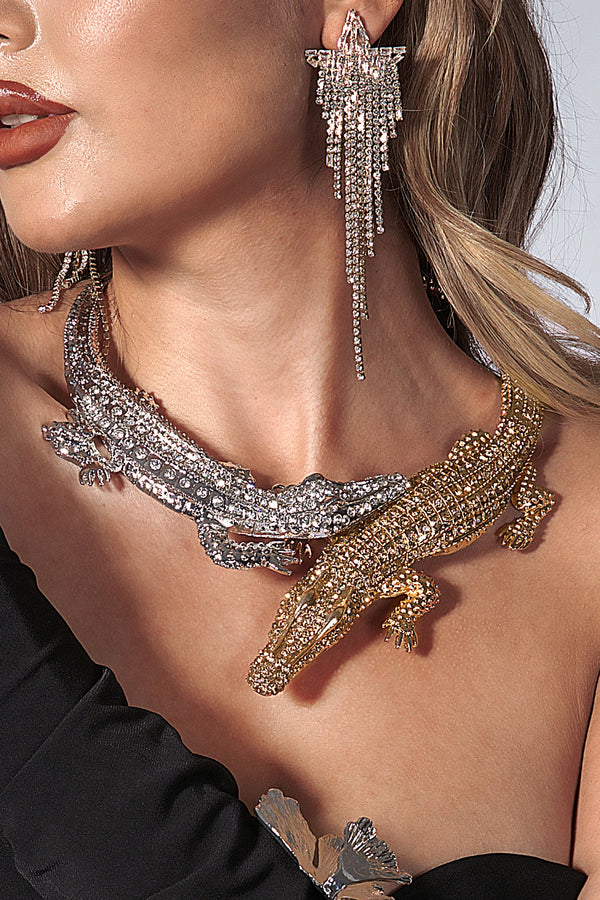 Braxtin Crocodile Collar Necklace