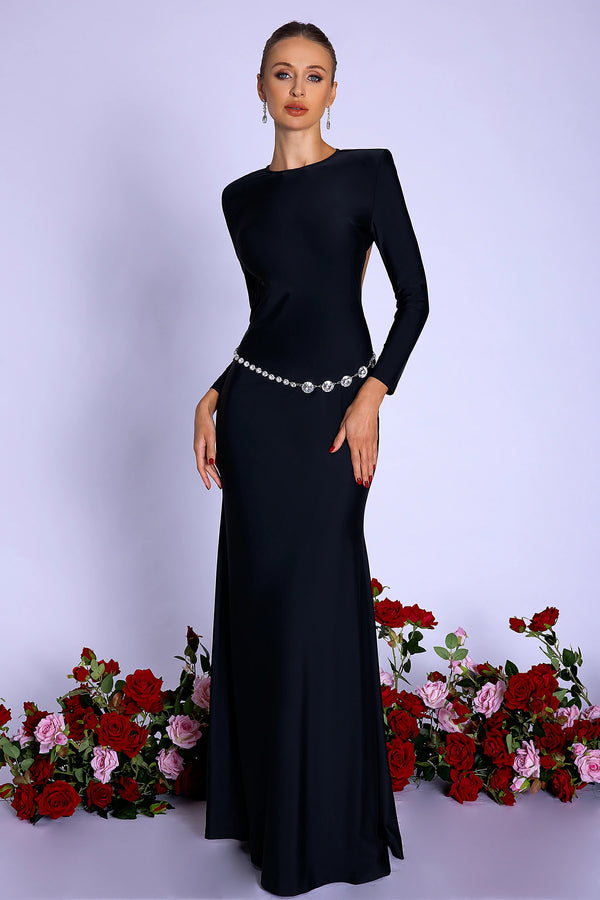 Kaliyah Diamond Belt Pleat Dress