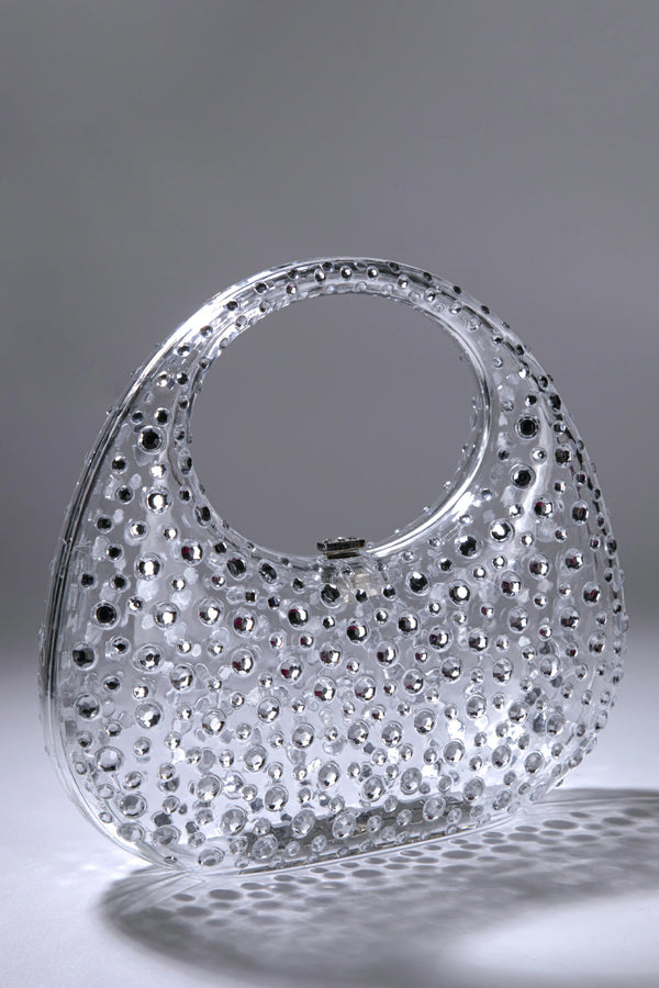 Onyx Diamond Glass Handbag