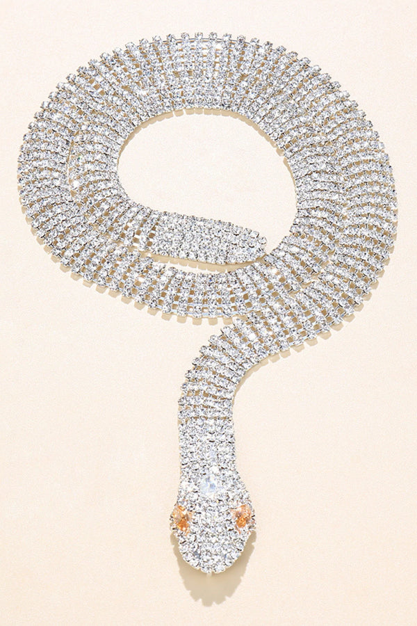 Lacey Serpent Diamond Necklace