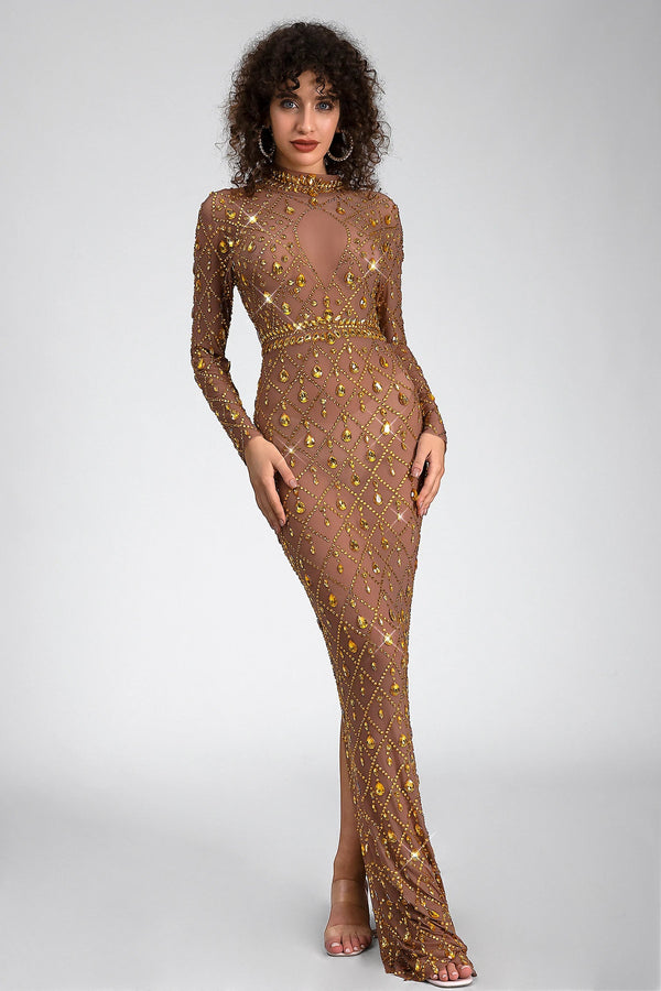 Pre-Sale Buride Mesh Crystal Embellished Dress