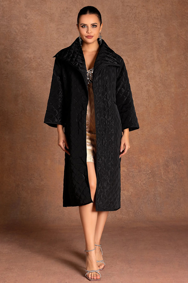 Nephtys Long Quilted High Collor Coat