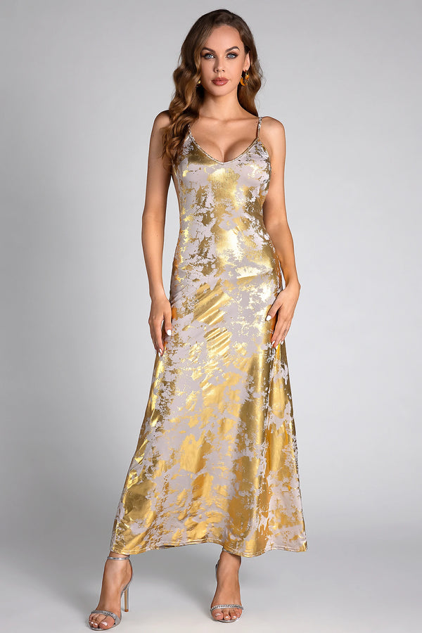 Shirley Gold Sprinkle Semi-forma Dress