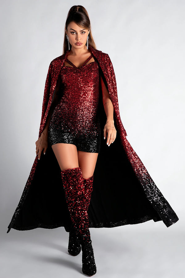 Pre Sale Aris Long Sleeve Gradient Sequin Coat