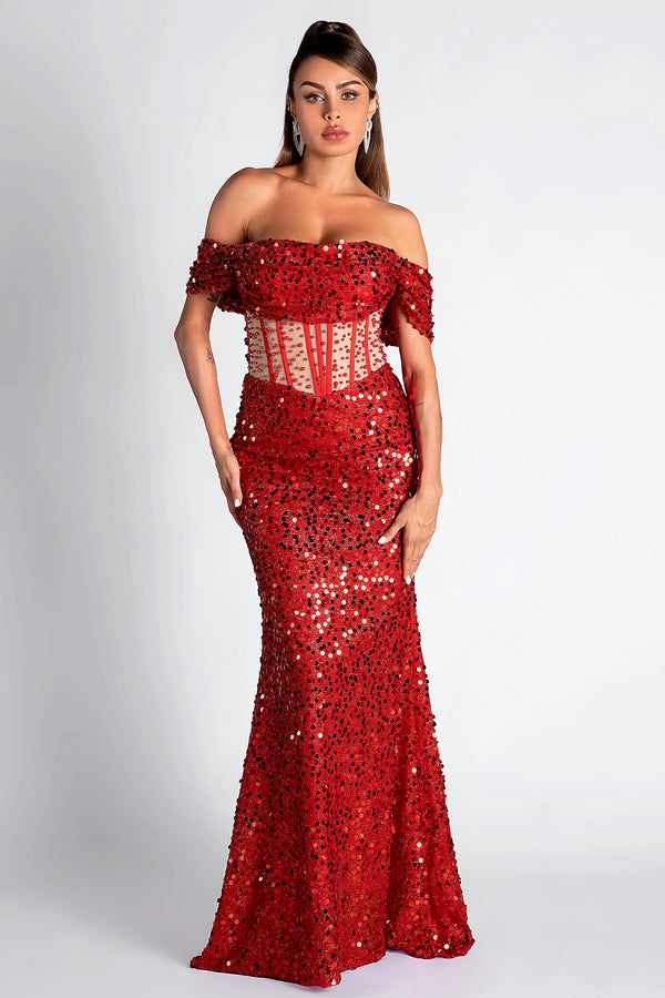 Lamproti Corset Sequin Mermaid Dress