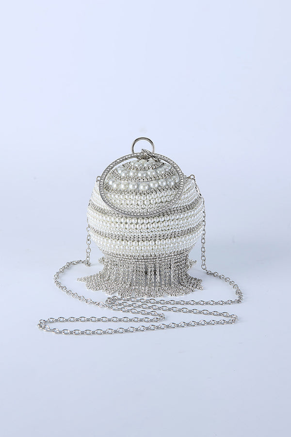 Annistin Diamond Pearl Tassel Mini Bag