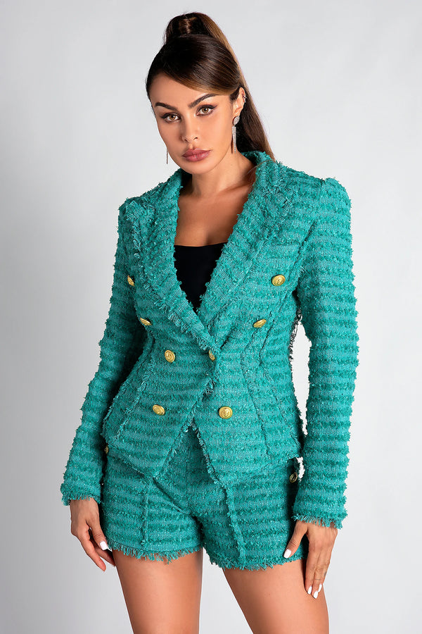 Polina Double Button Tweed 2 Piece Set