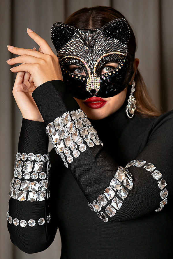 Lena Diamond Fox Cat Mask