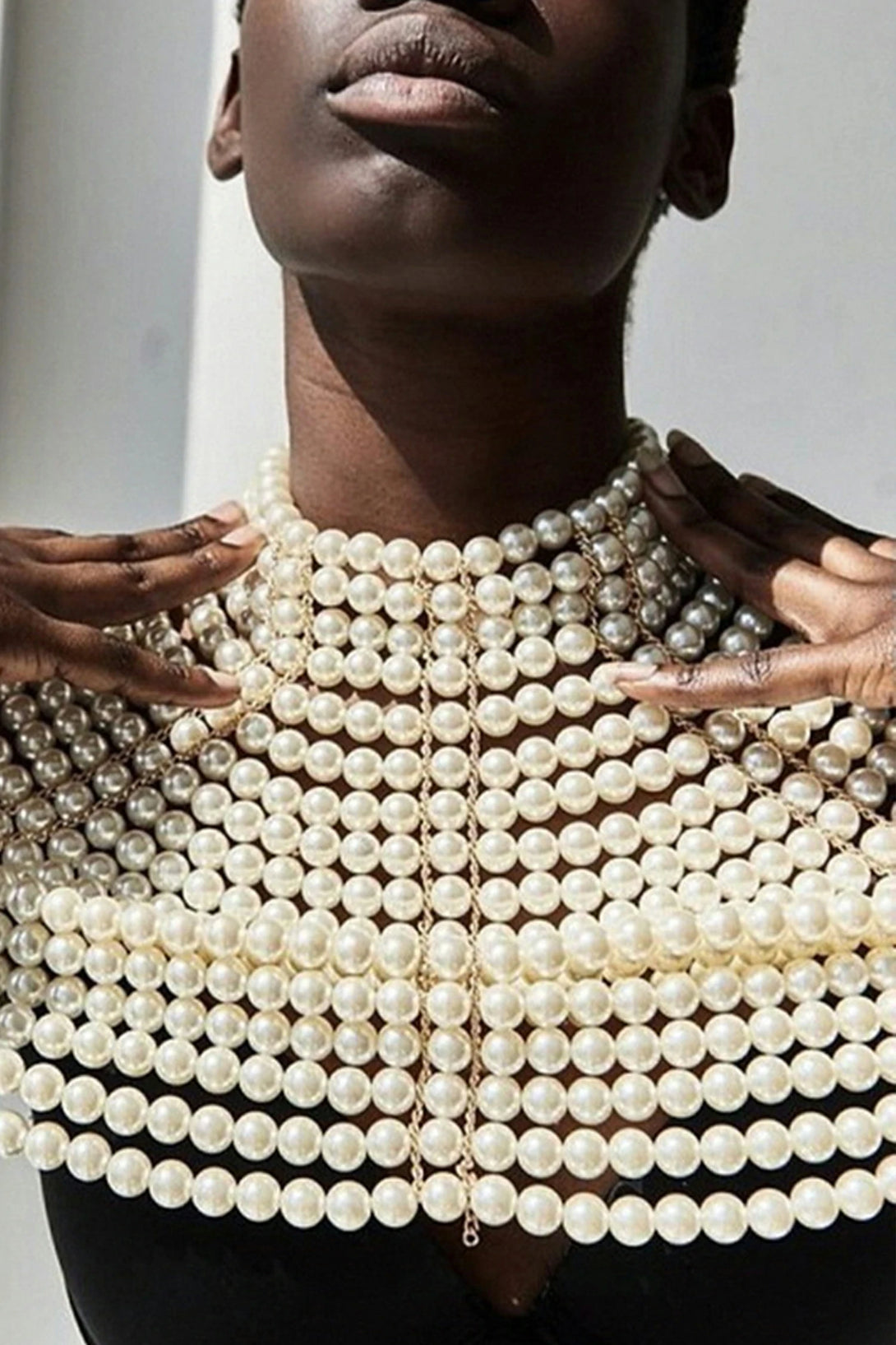 Bryslyn Pearl Shoulder Chain - Timelessly Elegant Pearl and Chain ...