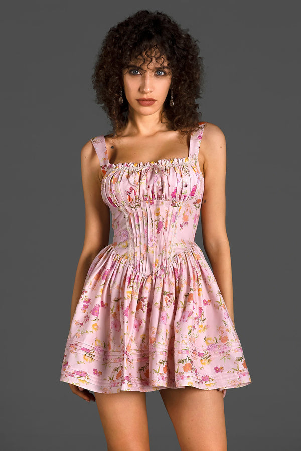 Sallie Strap Woven Floral Print Dress