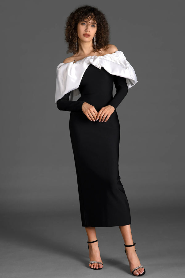 Vanielle Long Sleeve Embellished Bodycon Dress