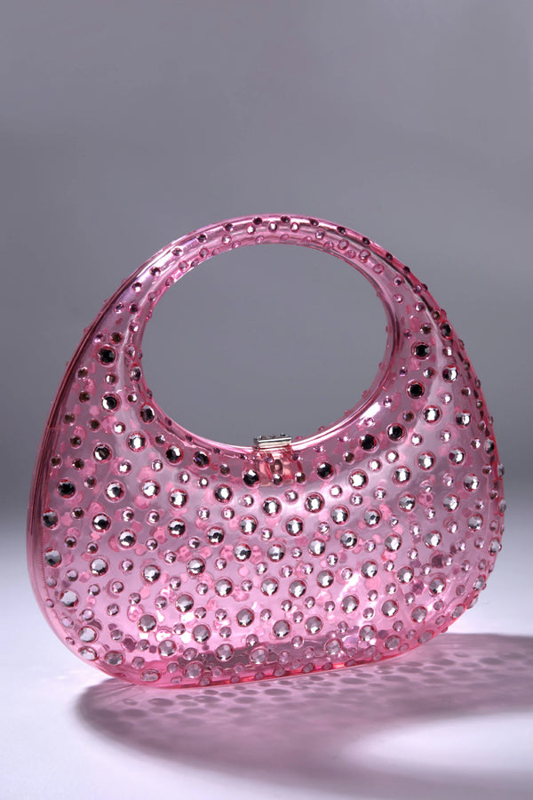 Obsidian Diamond Glass Handbag
